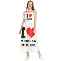 I Love Mexican Cuisine Boho Sleeveless Summer Dress by ilovewhateva