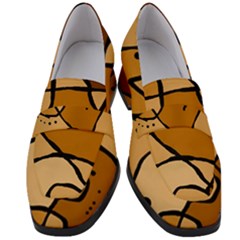 Mazipoodles In The Frame - Brown Women s Chunky Heel Loafers by Mazipoodles