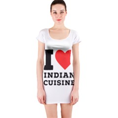 I Love Indian Cuisine Short Sleeve Bodycon Dress by ilovewhateva