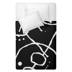 Mazipoodles In The Frame - Black White Duvet Cover Double Side (single Size) by Mazipoodles