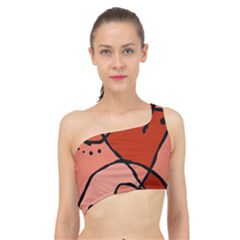 Mazipoodles In The Frame - Reds Spliced Up Bikini Top  by Mazipoodles