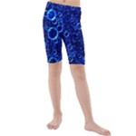 Blue Bubbles Abstract Kids  Mid Length Swim Shorts