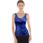 Blue Bubbles Abstract Tank Top