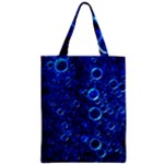 Blue Bubbles Abstract Zipper Classic Tote Bag