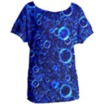 Blue Bubbles Abstract Women s Oversized Tee