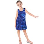Blue Bubbles Abstract Kids  Sleeveless Dress