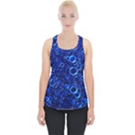 Blue Bubbles Abstract Piece Up Tank Top
