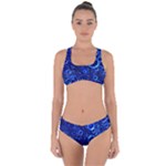 Blue Bubbles Abstract Criss Cross Bikini Set
