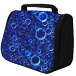 Blue Bubbles Abstract Full Print Travel Pouch (Big)