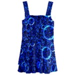 Blue Bubbles Abstract Kids  Layered Skirt Swimsuit