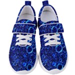 Blue Bubbles Abstract Women s Velcro Strap Shoes