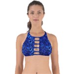 Blue Bubbles Abstract Perfectly Cut Out Bikini Top