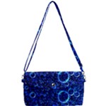 Blue Bubbles Abstract Removable Strap Clutch Bag