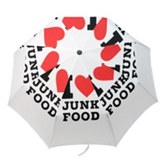 I Love Junk Food Folding Umbrellas by ilovewhateva