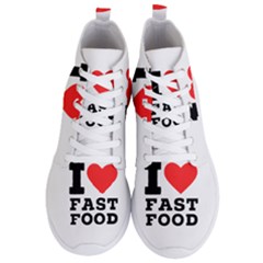 I Love Fast Food Men s Lightweight High Top Sneakers by ilovewhateva