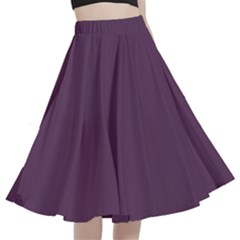 Japanese Violet Purple	 - 	a-line Full Circle Midi Skirt With Pocket