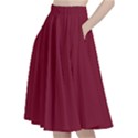 Rhubarb Red	 - 	A-Line Full Circle Midi Skirt With Pocket View2