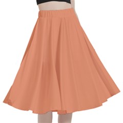 Light Orange	 - 	a-line Full Circle Midi Skirt With Pocket