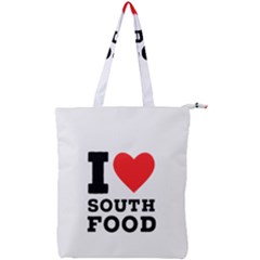 I Love South Food Double Zip Up Tote Bag by ilovewhateva