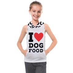 I Love Dog Food Kids  Sleeveless Hoodie by ilovewhateva