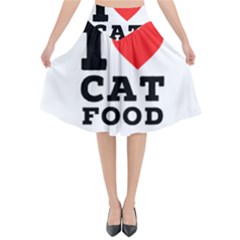 I Love Cat Food Flared Midi Skirt by ilovewhateva