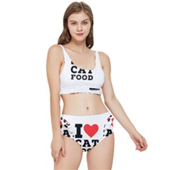 I Love Cat Food Frilly Bikini Set by ilovewhateva