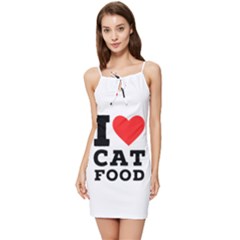 I Love Cat Food Summer Tie Front Dress by ilovewhateva