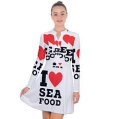 I Love Sea Food Long Sleeve Panel Dress by ilovewhateva