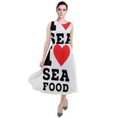 I Love Sea Food Round Neck Boho Dress by ilovewhateva