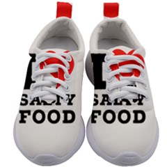 I Love Salty Food Kids Athletic Shoes by ilovewhateva