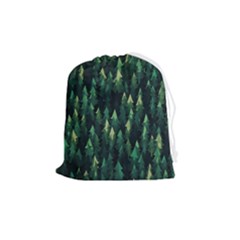 Forest Illustration Drawstring Pouch (medium) by Grandong