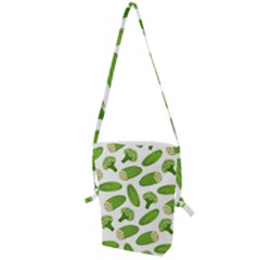 Vegetable Pattern With Composition Broccoli Folding Shoulder Bag by Grandong