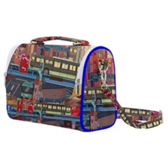 The City Style Bus Fantasy Architecture Art Satchel Shoulder Bag by Grandong