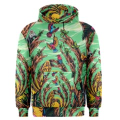 Monkey Tiger Bird Parrot Forest Jungle Style Men s Core Hoodie by Grandong