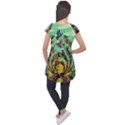Monkey Tiger Bird Parrot Forest Jungle Style Cap Sleeve High Low Top View2