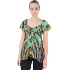 Monkey Tiger Bird Parrot Forest Jungle Style Lace Front Dolly Top by Grandong
