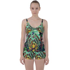 Monkey Tiger Bird Parrot Forest Jungle Style Tie Front Two Piece Tankini by Grandong