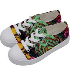 Monkey Tiger Bird Parrot Forest Jungle Style Kids  Low Top Canvas Sneakers by Grandong