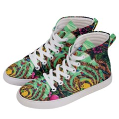 Monkey Tiger Bird Parrot Forest Jungle Style Women s Hi-top Skate Sneakers by Grandong