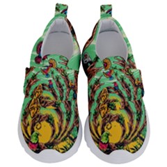 Monkey Tiger Bird Parrot Forest Jungle Style Kids  Velcro No Lace Shoes by Grandong