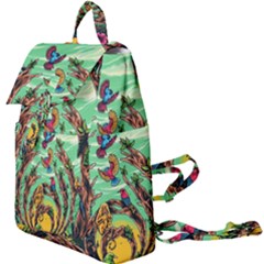 Monkey Tiger Bird Parrot Forest Jungle Style Buckle Everyday Backpack by Grandong