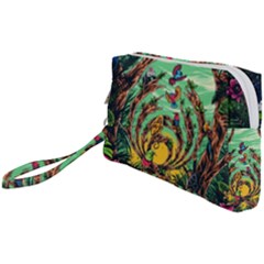Monkey Tiger Bird Parrot Forest Jungle Style Wristlet Pouch Bag (small) by Grandong