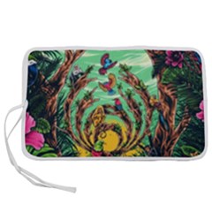 Monkey Tiger Bird Parrot Forest Jungle Style Pen Storage Case (m) by Grandong