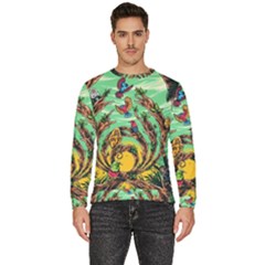 Monkey Tiger Bird Parrot Forest Jungle Style Men s Fleece Sweatshirt by Grandong