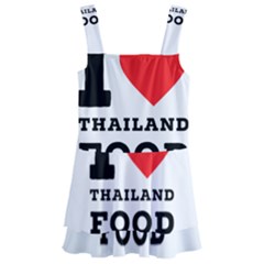 I Love Thailand Food Kids  Layered Skirt Swimsuit