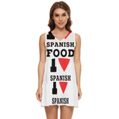 I Love Spanish Food Tiered Sleeveless Mini Dress by ilovewhateva