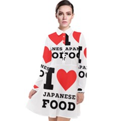 I Love Japanese Food Long Sleeve Chiffon Shirt Dress by ilovewhateva