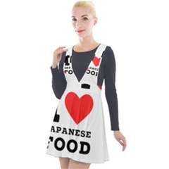 I Love Japanese Food Plunge Pinafore Velour Dress by ilovewhateva