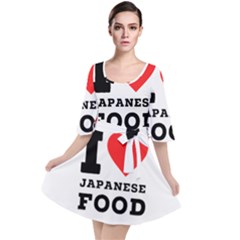 I Love Japanese Food Velour Kimono Dress by ilovewhateva