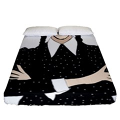Wednesday Addams Fitted Sheet (queen Size)